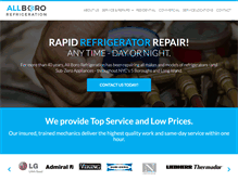 Tablet Screenshot of nyrefrigeratorrepair.com